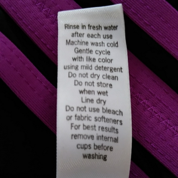 Athleta Paisley Floral Two Piece Bikini Set XS Black Purple Magenta Boho - Picture 4 of 14